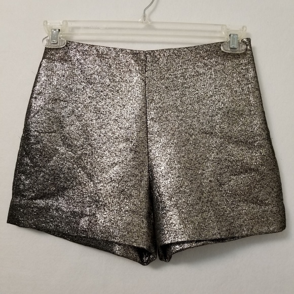 Diane Von Furstenberg Pants - Diane Von Furstenberg Gold High Rise Shorts Size 4